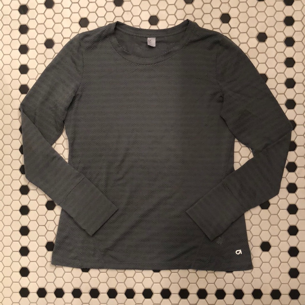 GAPFIT Mesh Active Shirt L long sleeve gray
